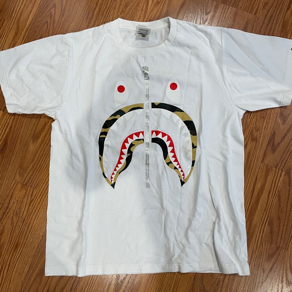 Bape Shark Face Tee White